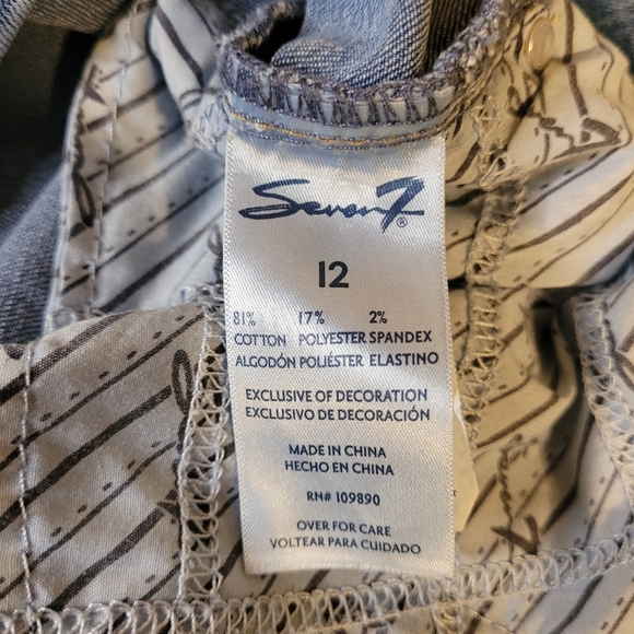 Seven7 Tummyless High Rise Skinny Jean sz 12 - Picture 9 of 12